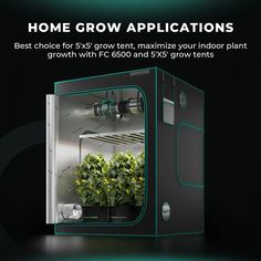 the home grow appliance is shown with plants growing in it's enclosure