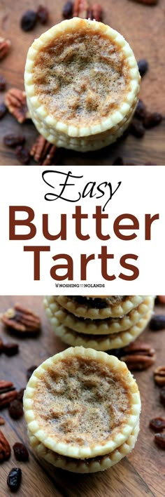 easy butter tarts with pecans on the side