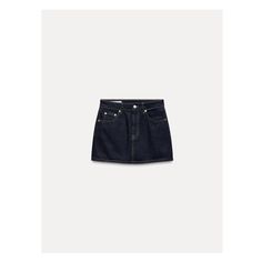 Five pocket mini skirt with a mid waist and belt loops. Contrasting seam detail. Front zip and metal button closure. Rok Mini, Skirt With Belt, Zara Mini, Dark Indigo, Beauty Sale, Denim Mini, Denim Mini Skirt, Metal Buttons, Pocket Design