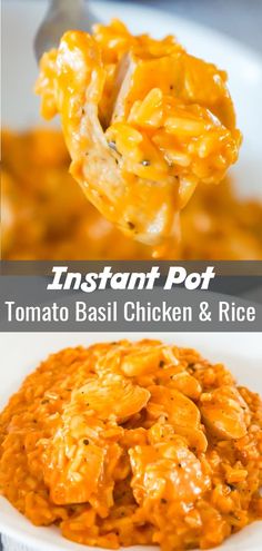 Chicken Rice Tomato Soup, Low Fat Instant Pot Recipes, Instapot Rice Recipe, Instapot Meals Dinners, Mini Instant Pot Recipes, Instapot Chicken Breast, Healthy Instant Pot Dinners, Instapot Recipes Dinners, Chicken And Rice Instant Pot