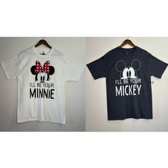 All Orders Ship Next 1-3 Business Days! Brand: Disney Parks Set Of Matching Couple T-Shirts From Disneyland “I’ll Be Your Minnie” & “I’ll Be Your Mickey” Condition: Like New/Clean Condition/No Holes/No Stains/No Pilling/No Fade The Primary Colors Of Shirts Are White And Gray Size Large, Minnie Shirt Size Medium, Mickey Shirt Measurements (Minnie) Bust: 21” Sleeve Length: 8.25” Length: 30” Bottom: 21.5” Measurements (Mickey) Chest: 19” Sleeve Length: 8.25” Length: 29” Bottom: 20” *Measurements Ar Couple T Shirts, Minnie Shirt, Mickey Shirt, Matching Couple, Couple T-shirt, Disney Ladies, Mickey Minnie, Couple Shirts, Matching Couples