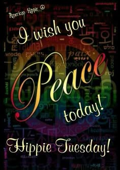 a poster with the words i wish you peace today