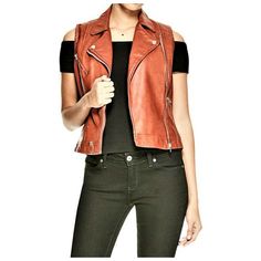 Rust Brown Women Genuine Leather Motorcycle Vest Rust Brown Women Genuine Leather Motorcycle Vest Features: Jacket Hunt Shipping Policy: Jacket Hunt partners with DHL FedEx UPS And USPS to provide our valued international customers (outside the United States and Canada) DHL shipping. DHL cannot ship to international P.O. Box Addresses. All international and Canadian orders require a verifiable physical shipping address. We are unable able to ship through alternate couriers at this time. Internat Harley Davidson Jackets Women, Leather Vest Women, Studded Leather Vest, Harley Davidson Vest, Women Leather Vest, Cafe Racer Leather Jacket, Shearling Jacket Women, Best Leather Jackets, Studded Leather Jacket