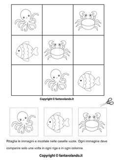 the worksheet for children to learn how to draw an octopus and other animals