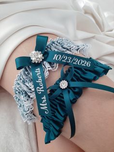 Wedding Garter Belt, Teal Bridal Shower, Bride Garter, Garter Wedding, Blue Garter, Something Blue Bridal, Purple Blush, Blue Bridal Shower, Leg Garter