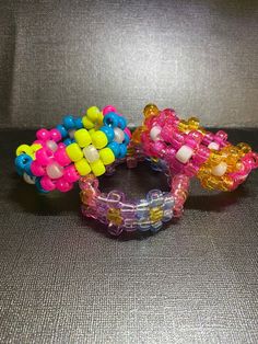 Kandi Flower, Kandi Kid, Cute Flower, Pony Beads, Flower Bracelet, Neon Yellow, Favorite Things List, Color Combinations, Custom Color