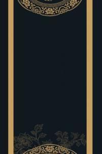 a black and gold book cover with an ornate border