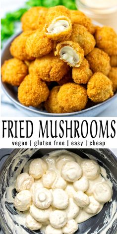 fried mushrooms are an easy and delicious appetizer