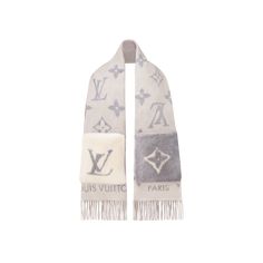 LOUIS VUITTON® - Cold Reykjavik Scarf - Light Grey Lv Scarf, Louis Vuitton Paris, Branded Scarves, Luxury Scarves, Designer Scarves, Mens Casual Dress Outfits, Louis Vuitton Official, Reykjavik, Scarf Design