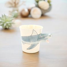 Shark Mug - 3D Head - 3.75 - Mellow Monkey Jellyfish Mug, Shark Mug, Holiday Toys, Animal Books, Mirrored Furniture, Porcelain Ceramics, Candle Gift, Decor Lighting, Mirror Decor