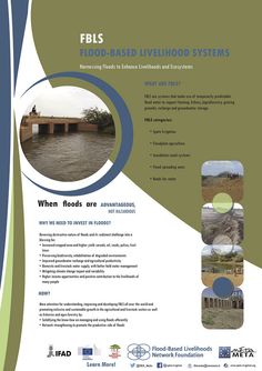 a brochure is shown with images of flood damage