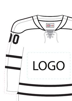 a hockey jersey with the name logo on it and an image of a hockey jersey