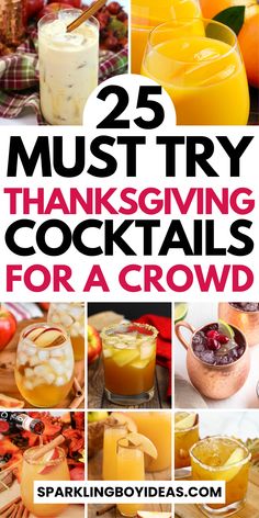 Elevate your Thanksgiving feast with easy Thanksgiving cocktails for a crowd. Discover festive holiday drink recipes for a memorable Thanksgiving party. From cranberry cocktails to cozy pumpkin spice drinks, our holiday cocktail ideas will be the highlight of your Thanksgiving dinner. Explore the best Thanksgiving signature drinks and warm Thanksgiving beverages. Get cozier with our Thanksgiving cocktail ideas. Cheers to a flavorful Thanksgiving with our harvest drink ideas! Thanksgiving Cocktails For A Crowd, Holiday Cocktails Thanksgiving, Cocktails For A Crowd, Thanksgiving Recipes Drinks, Festive Holiday Drinks, Thanksgiving Cocktail, Spiced Drinks