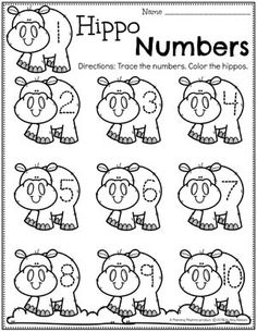 a printable worksheet with numbers for children to color