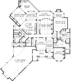 this is the floor plan for these luxury home plans, which include two master suites and three