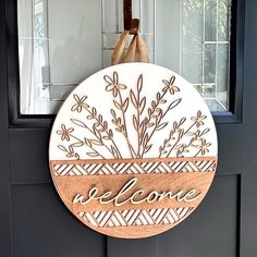 Please visit our Website for our full inventory underthecovers.shop Follow us on instagram https://www.instagram.com/underthecoversco/ Add a welcoming touch of charm and character to your home with our Wooden Door Hanger. This elegant piece not only greets guests with style but also serves as a unique decorative accent for your front door or entryway. The natural beauty of wood complements various home styles, from modern to rustic, adding a personalized flair to your décor. Crafted from precisi Welcome Door Hanger, Wooden Door Hanger, Home Styles, Small Doors, Wooden Door Hangers, Welcome Door, Vinyl Graphics, Wooden Doors, Door Signs