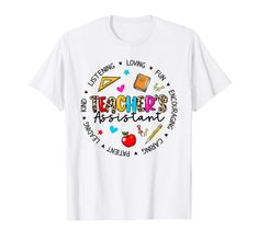 PRICES MAY VARY. Teacher Assistant Appreciation Back To School For Women Lightweight, Classic fit, Double-needle sleeve and bottom hem Teacher Assistant, Women T Shirt, Branded T Shirts, Back To School, Top Styles, Fashion Branding, T Shirts For Women, T Shirts, For Women