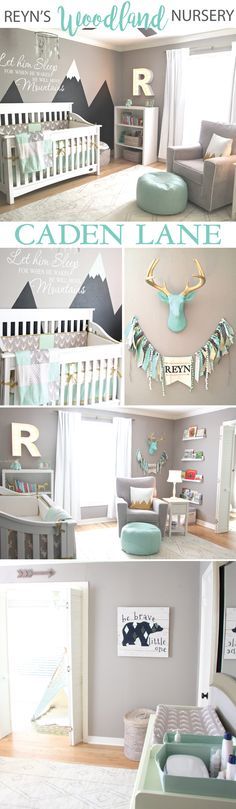 this is a collage of photos with baby cribs and nursery furniture in it