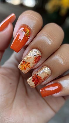 Copper Nails Designs, Hand Painted Nails, Daisy Nail Art, Simple Fall Nails, Nail Color Trends, Quartz Nail, Nude Nail Designs, Cute Spring Nails