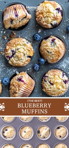 the best blueberry muffins are made with fresh blueberries and oatmeal