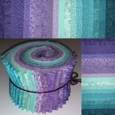 two pictures showing different colors of fabric and the same material as they appear in this photo