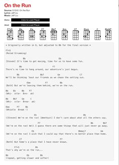 the guitar chords page with an image of guitars in red, white and black on it