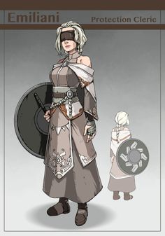 an image of a woman in armor standing next to a child