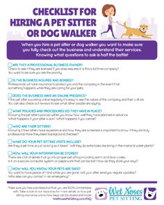 a flyer for a pet sitter or dog walker with an image of a woman walking her dog