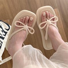 Stylish Flip Flops, Sandal Slippers, Bow Flip Flops, Flats Boat, Basic Heels, Summer Soft, Womens Sandals Summer