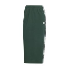 Sporty and feminine unite in the adidas Knitted Women's Skirt. When you want an outfit you can throw-on easily, this skirt makes it possible. Match it with other adidas apparel or a solid-colored tank for a simple look that makes a statement! Features adidas iconic three-stripe design. Provides for sleek silhouette. Has adjustable, elastic waistband. Fabric: 79% Cotton, 21% Polyester. Product consists of recycled materials. Made from Better Cotton. Machine washable. Adidas Apparel, Adidas Skirt, Mineral Green, Knitted Skirt, Soccer Shop, Simple Look, Black And White Sneakers, Wide Width Shoes, Dress Sandals