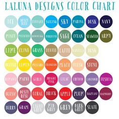 the color chart for lauren designs'color chart