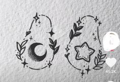 the stencils are made to look like they have stars and crescents on them