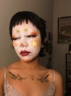 Cute Clown Makeup, Funky Makeup, Punk Makeup, Face Paint Makeup, Graphic Makeup, Cool Makeup Looks, Ethereal Makeup, Unique Makeup, Edgy Makeup