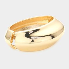 Bracelet Details: Size : 1.1" H, 2.4" D Hinged Closure Hinged Bracelet, Hinges, Lowest Price, Gold Metal, On Sale, Bangles, Bracelet, Gold