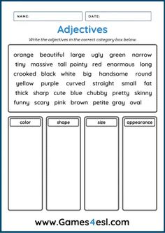 an activity sheet for kids to learn how to read the text