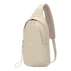 Nike Sportswear Essential Sling Bag 8L 'Rattan Phantom' DJ9796-206 Functional Sports Backpack Shoulder Bag, Sporty Backpack With Functional Pockets, Sporty Shoulder Bag With Functional Pockets, Sporty Outdoor Crossbody Chest Bag, Sporty Crossbody Chest Bag For Outdoor, Sporty Shoulder Bag Backpack For Outdoor Use, Sporty Outdoor Shoulder Bag With Adjustable Strap, Sporty Shoulder Bag With Adjustable Strap For Outdoor, Sporty Crossbody Bag With Functional Pockets