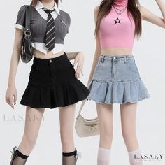 Lasaky - Premium High-Waisted Denim Mermaid Mini Skirt with Tailored Fit: A Chic and Trendy Addition to Your Wardrobe Mermaid Midi Skirt, Elastic Skirt, Fishtail Skirt, Fish Tail, A Line Shorts, Petite Skirt, Fall Skirts, Denim Outfit, Types Of Skirts