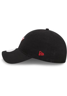 Dress like the most fashionable fan around with this Chicago Bulls New Era Womens Black Mini 9TWENTY Adjustable Hat! This Chicago Womens Adjustable Hat features a front embroidered team logo, so now everyone will know how much you love your Bulls. Go Chicago! Black Casual Baseball Cap With Short Brim, Black Casual Baseball Cap, Black Hat With Adjustable Fit And Curved Bill, Black Adjustable Fit Curved Bill Hat, Black Curved Bill Hat With Adjustable Fit, Black Adjustable Curved Bill Hat, Casual Black Cap Hats, Casual Baseball Cap With Short Brim For Baseball Season, Black Cotton Hat With Curved Visor