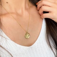 "14k Gold Filled World Map Charm Layered Necklace It is hand-crafted by me to order in Los Angeles  Thank you for shopping U & Mi :)  ✶MEASUREMENTS✶ -18 and 20 inches with a 2 inch extender or no extender. -Model is wearing 18\" in photos. ✶MATERIALS✶ ・14k gold filled chain ・14k gold filled findings  ✶GIVING AS A GIFT?✶ Jewelry will be packaged in a box and mailed in bubble mailer. If you would like to pick special label, please let me know! I offer three options:  1. Happy Birthday 2. Love 3. Best Friend ✶PROCESSING TIME✶ ・Current processing time is 1-3 days. ・Processing time is separate from shipping time. ✶SHIPPING✶ Free Shipping within the United States  General shipping time guidelines for USPS services ・USPS First Class Package Services: 2-5 days ・USPS Priority Mail: 1-3 days ・USPS P Recycled Gold Coin Pendant Jewelry Gift, Gold-plated Round Coin Necklace For Gift, 14k Gold Filled Coin Pendant Necklace As Gift, Gold Plated Coin Necklace As Gift, Gold Plated Round Coin Necklace Gift, Gold-filled Coin Necklace Gift, Tarnish Resistant, Gift 14k Gold Filled Coin Necklace, Tarnish Resistant, 14k Gold Filled Tarnish Resistant Coin Necklace Gift, Gold 14k Gold Filled Coin Necklace As Gift