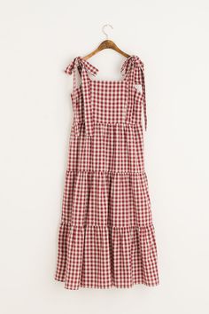 Ribbon Dress, Darling Dress, Gingham Dress, Looks Vintage, Sewing Clothes, Sewing Dresses, Simple Dresses, Diy Clothes