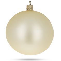 a white ball ornament hanging from a string