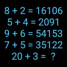 the numbers are written in blue on a black background, with one number below them