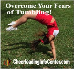 a girl doing a handstand in the grass with text overlaying it