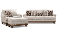 Harleson Wheat Sofa, Chair, and Ottoman from Ashley - Luna Furniture Harleson Sofa, Chair And Ottoman Set, Ornate Furniture, Ottoman Set, Living Room Set, Warm Brown, Ashley Furniture, Special Price, Room Set