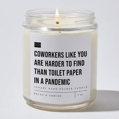 a candle that says meetings that could have been emails on the front and back of it