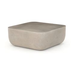 a square concrete object on a white background