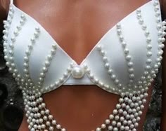 Pearls Jewellery, Base Drawing, Body Base, Mardi Gras Costumes, White Bra