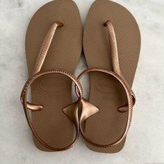 Brand New! Never Worn Rose Gold Havaianas Woman Sandals. Size 39-40 Woman Sandals, Shoes Brand, Shoe Brands, Stitch Fix, Women's Shoes Sandals, Womens Sandals, Shoes Sandals, Rose Gold, Women Shoes