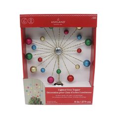 an ornament in the shape of a ferris wheel with multicolored balls