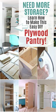 how to make diy plywood pantry cabinets